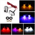 2 Pcs Windshield Washer Wiper, Car Jet Water Spray Nozzle Spout with LED Light Eye Lamp 12V. 
