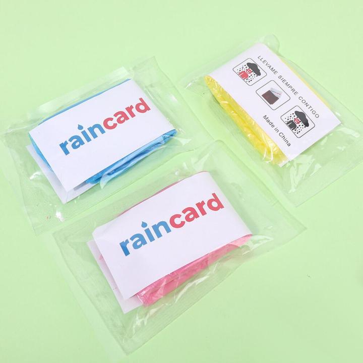 【JewelryDream 】 Vacuum Compression Packaging Travel Portable Card Raincoat Outdoor Sports Accessories Convenient Disposable Adult Mini Rain Cover Fast