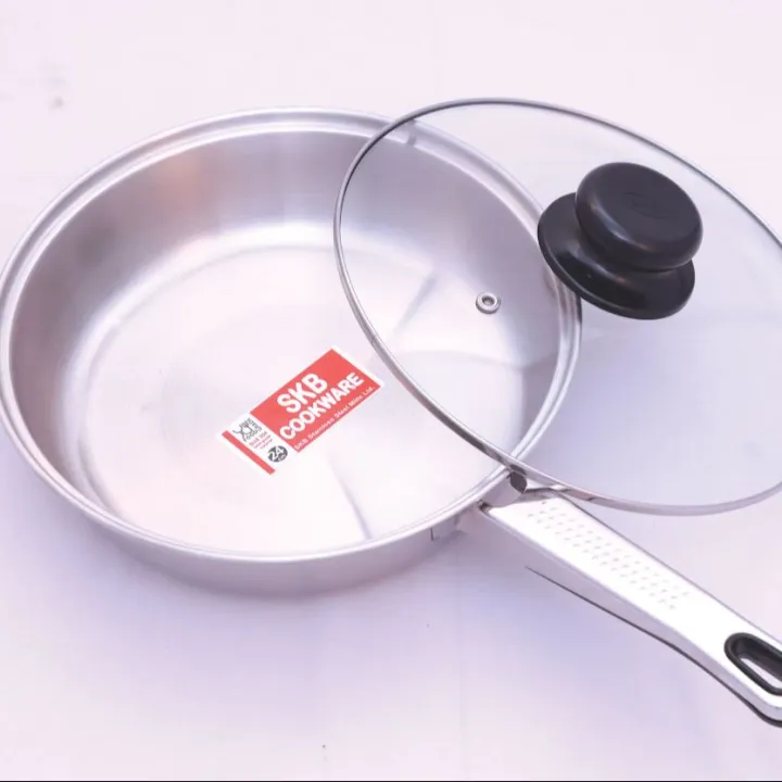 Stainless%20Steel%20Frying%20Pan%20with%20Glass%20Lid%20-%2020%20-%20Silver%20-%20Great%20Value%20-%20Upscaled%20Quality%20-%20Image%202