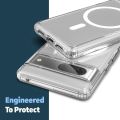 Google Pixel 7 Non-Yellowing Clear Hard Polycarbonate Transparent Back Cover ,Compatible with MagSafe Charging. 