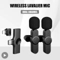 Wireless Lavalier Microphone Lapel Mic Mini For iPhone Android Cell Mobile Phone PC Tiny Micro Tie Mikrofon Mike Dual Bluetooth. 