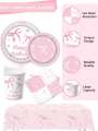 Pink Bow Theme Birthday Party Supplies Birthday Decorations Bow Napink Plate Cup Tablecloth Tableware Birthday Girls Decors. 