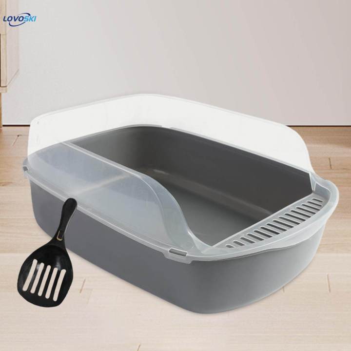 Cat%20High%20Sided%20Cat%20Sandbox%20for%20Medium%20Large%20Cats%20Small%20Animals%20Gray%20-%20Image%202