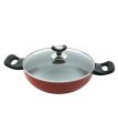 RFL Topper Non Stick Glamour Karai With Lid Red 24 Cm 805012.