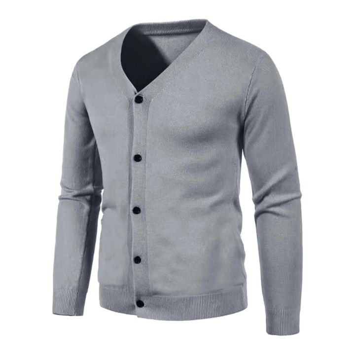 Mens%20Casual%20Button%20Solid%20V%20Neck%20Slim%20Fit%20Warm%20Sweater%20Cardigan%20Coat%20Men%20Sweeter%20Cotton%20Sweater%20Medium%20Cardigan%20-%20Image%204