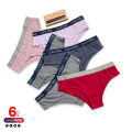 6-Piece Cotton Panty Set for Women - Soft, Comfortable, Branded Bikini Panties.