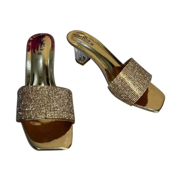 glass box heel  Shoe For Women