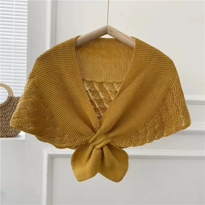 Summer%20cut-out%20shoulders,%20women's%20small%20shawls,%20air-conditioned%20rooms,%20office%20knitting,%20fishtail%20shawls,%20capes,%20net%20celebrities,%20and%20versatile%20wool%20-%20Image%203