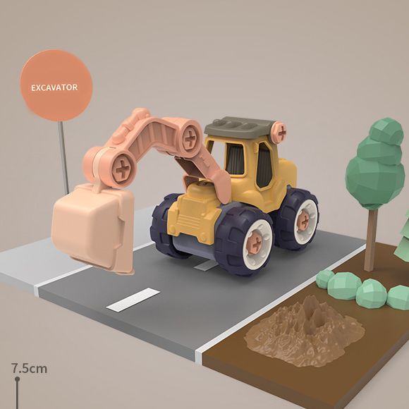 Excavator - C001 Removable Assembly Engineering Vehicle