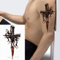 Waterproof Temporary Tattoo Sticker cross rope tied nail Tatto on Leg Arm Back Tattos Flash Tatoo Tattoos for Men Women. 