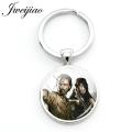 JWEIJIAO The Walking Dead Theme Keychain Figure Photo Glass Cabochon Keyring The best Friend Gift QF201. 