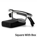 Metal Foldable Reading Glasses Men Anti-Blue Light Portable Presbyopia Spectacles Frame Cooling Glasses with Case +1.0 To +4.0.