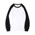 250g heavy milk tea khaki raglan sleeve cotton solid color long sleeve t-shirt men's loose women's couple wear early autumn.