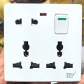 8 Pin Multi Function universal wall switch socket with 1 gang 1 way switch socket 8pin multi socket multiplug.