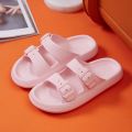 Fashion Buckle Thick Platform Slippers Women Home Soft Sole eva Cloud Slides Sandals Woman 2023 Summer Non Slip Beach Flip Flops. 