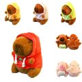 with Wings Plush Toy Hoodie Capybara Anime Fluffty Toy Cute Small Size Simulation Doll for Child Gift.