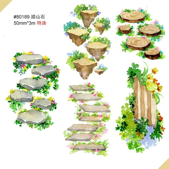 Landscaping%20Washi%20Tapes%20Adhesive%20Masking%20Tape%20Planner%20DIY%20Craft%20Scrapbooking%20Diary%20Journal%20Stickers%20School%20Supplies%20Label%20Gifts%20-%20Image%204