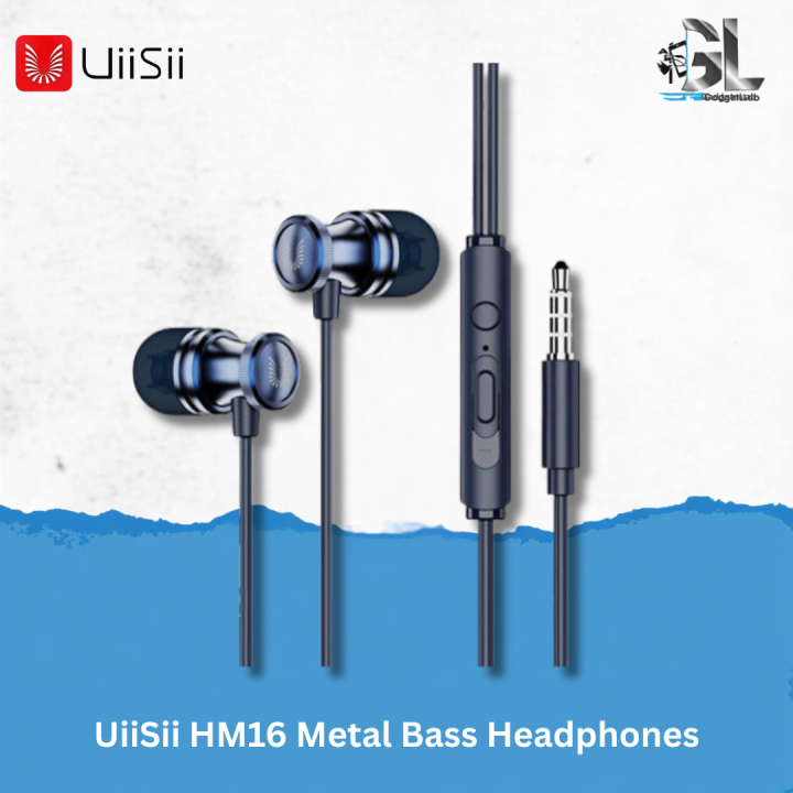 UiiSii HM16 Metal Bass Headphones / Uiisii Hm13 In-Year Dynamic Headset With Microphone - Headphone