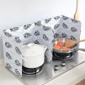 2pcs Foldable Aluminum Foil Heat-insulation Oil Plate Damper Oil Splash Board Anti-splash Oil Baffle for Kitchen.