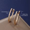 Xuping jewelry glossy V letter fashion temperament earrings women's European and American cross-border niche design earrings earrings earrings wholesale.