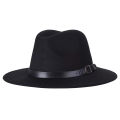 (New)Vit Fox Fedora Hat With Buckle Pure Color Fedora Hat.