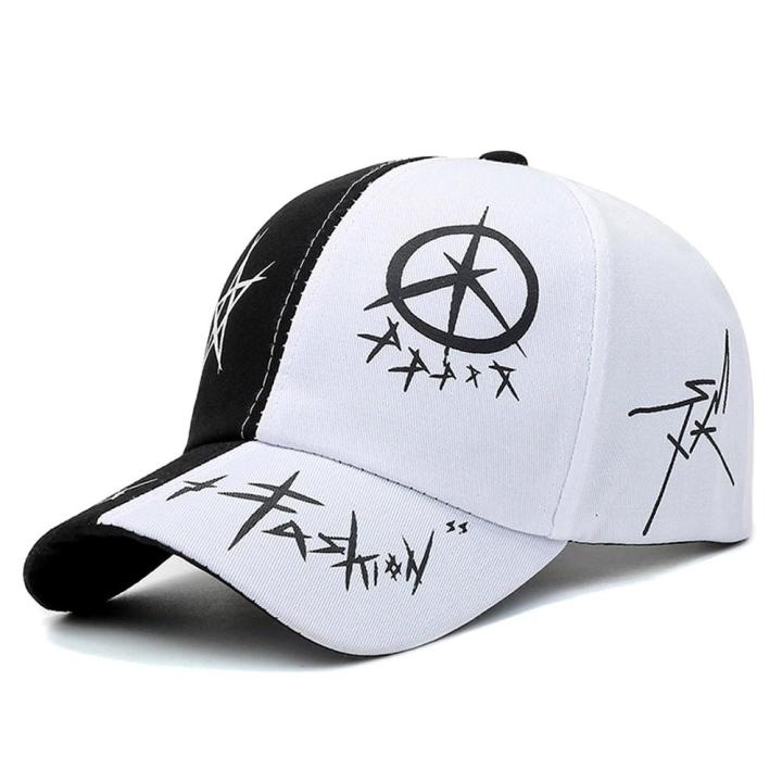 Letter Pattern Baseball Cap Adjustable Snapback Hat Hop Cap for
