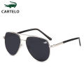 CARTELO crocodile Polarized Sunglasses Men Driving High Quality Sunglasses Fashion Toad Glasses Aviator Glasses UV400.