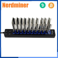 NerdMiner Hub 550KH/S Solo Miner 10x55K Miner Combo Kit Bitcoin BTC Miner Asic Mining Crypto Mining Station.