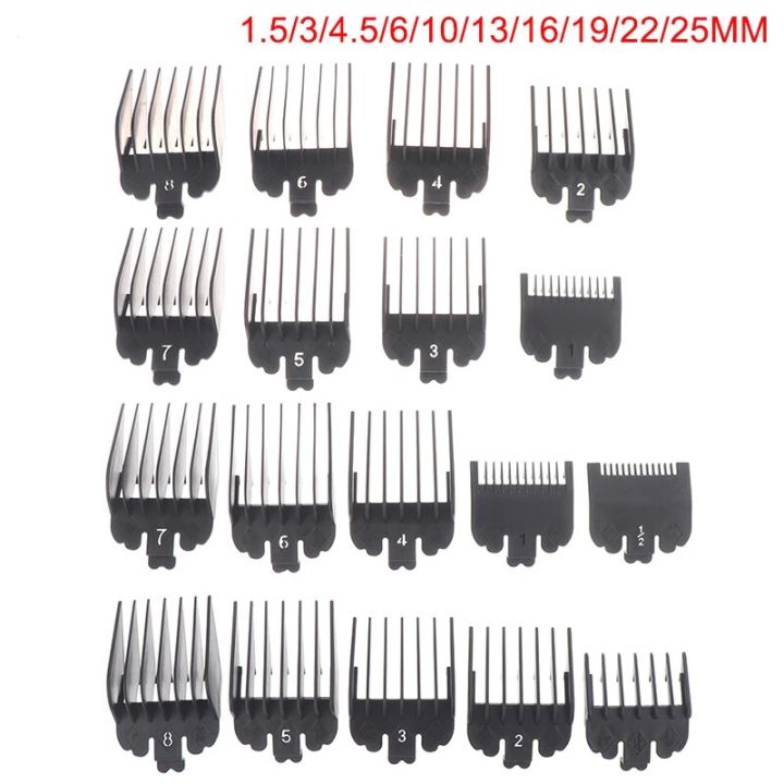 8/10Pcs 1.5-25mm Universal Hair Clipper Limit Comb Guide Limit Comb Trimmer Guards Attachment Professional Hairdressing Tools