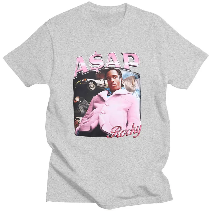 ASAP Rocky Portrait Graphic Aesthetics T shirts Hop Cotton Short Sleeve Loose Couple T Shirt Casual Harajuku Tshirt Daraz .bd