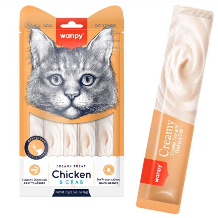 Wanpy%20Creamy%20Lickable%20Cat%20Treat%20Tuna%20Chicken%20Salmon%20Crab%20Shrimp%205X14g%20pack%20Different%20Flavours%20-%20Image%207