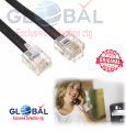 Rj11 পুরুষ থেকে পুরুষ প্লাগ টেলিফোন লাইন কেবল তার (2 ফুট) 6p2c এক্সটেনশন কেবল ফোন কার্ড লাইন তার. 