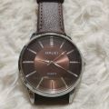 Current 8 Man leather analog watch for men / Man/ Boys. 