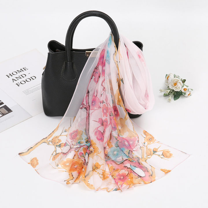 Spring%20and%20Summer%20Georgette%20Plum%20Blossom%20High%20Quality%20Hangzhou%20Silk%20Scarf%20New%20Xqiao%20Qi%20Sun%20Protection%20Neck%20Protection%20Decorative%20Scarf%20for%20Women%20-%20Image%206