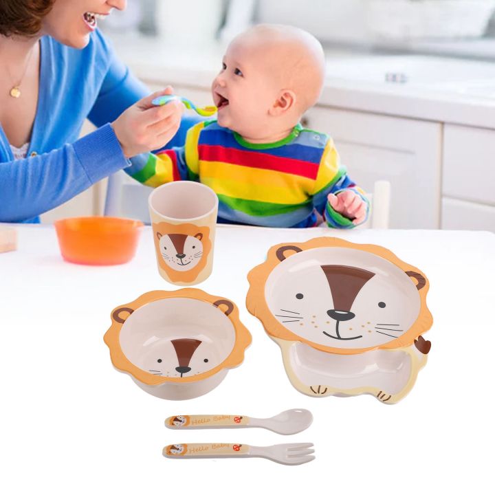 Kids%20Plates%20Set%20Cartoon%20Dishes%20Plates%20Utensils%20Set%20For%20Toddler%20Divided%20Food%20-%20Image%204