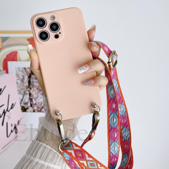 HoneyYami%20Classic%20Strap%20Case%20For%20iPhone%2015%20Pro%20Max%2014%2013%2012%20Mini%20X%20XR%20XS%207%208%20Plus%2011%20Pro%20Crossbody%20Lanyard%20Neck%20Cord%20Liquid%20Silicone%20Cover%20-%20Image%202