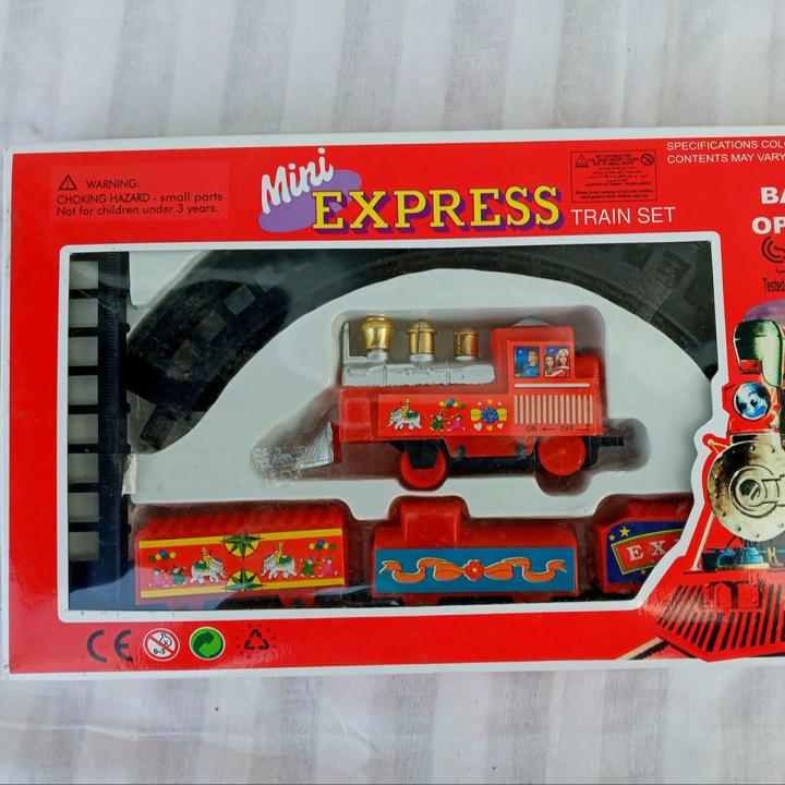 Mini Express Train Set For Kids 1 Battery Operated Train Set - Red