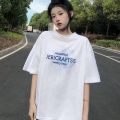 Short Sleeve T T-shirt Girl Summer Clothes 2024 New Junior High School Students Korean Style Loose Print Half Sleeve Top Clothes.