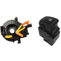 1 Pcs Spiral Cable Clock Spring 84306-06140 & 1 Pcs Electric Window Passenger Control Switch 93580-2E000.