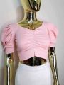 Fashionable Cotton Short body short hata Crop Tops Blouse for Women and girls by now amena fashion. 