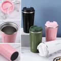 Insulated Coffee Cup | Double Walled Insulated Stainless Vacuum Coffee Travel Mug with Leakproof Flip Lid Keep Coffee Tea Hot and Soft Drink Cold. 