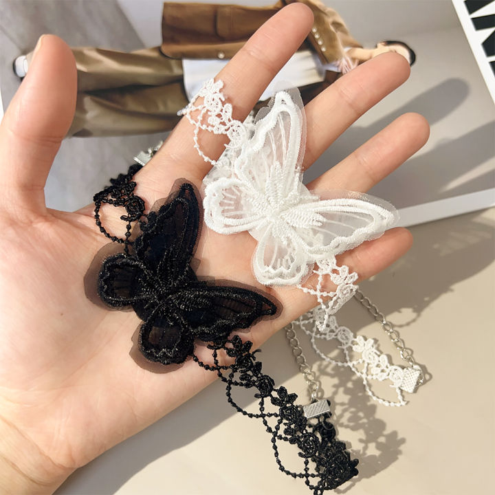 1/2Pcs%20Black/White%20Butterfly%20Lace%20Necklace%20Choker%20for%20Women%20Super%20Fairy%20Stereoscopic%20Butterfly%20Choker%20Fashion%20Accessories%20for%20Girls%20-%20Image%208