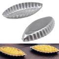 3pcs DIY Boat Shape Egg Tart Mold Aluminum Cookies Fruit Cake Moulds For Kitchen Pudding Pastry Baking Decorating Tools.