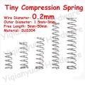 10Pcs Wire Diameter φ0.2mm SUS304 Stainless Steel Tiny Compression Springs Outer Diameter 1.5mm~3mm Free Length 5mm~50mm. 