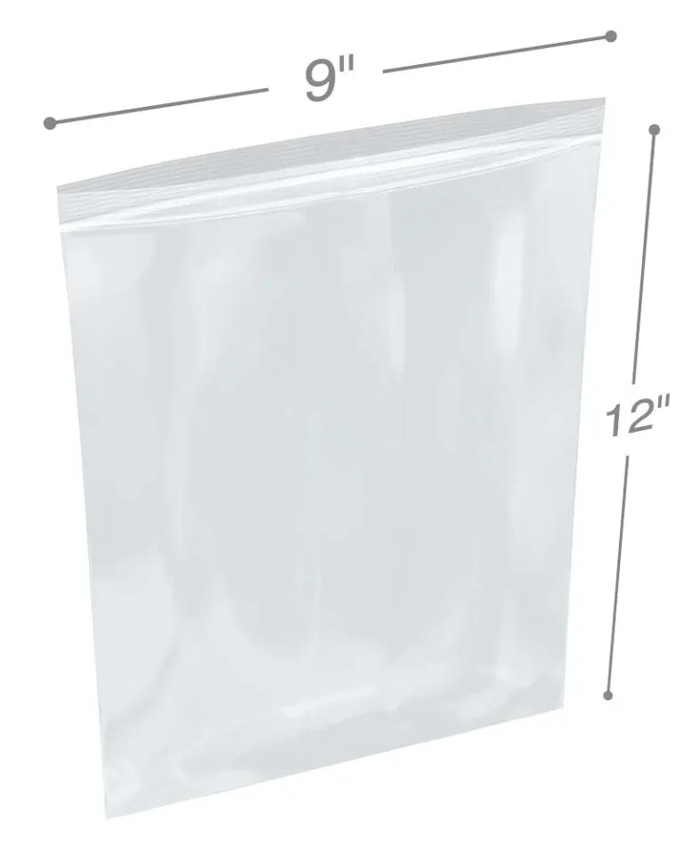 25 Pcs Plastic Zip Lock Bags, Size 9