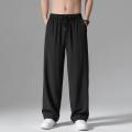 Ice Silk Pants Men's Summer Trousers Men's Trend Loose Straight Thin Casual Pants Sports Joggers Pants for Men pantalones hombre. 