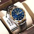 POEDAGAR 858 New Luxury Fashion Luminous Date Week Quartz Men's Watch.