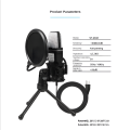 Cheap RGB 3.5mm USB Recording Mic Kit with Shock Mount Tripod Laptop Desktop Wired Computer Gaming Microphone for Pc Cell Phone.