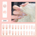 24 Pcs artificial Fake Nails Box For Women added with Liquid Glue. 