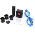 5MP USB Digital Video Microscope industrial Camera 0.5X Eyepiece C-Mount 23.2mm Adapter with 30/30.5mm Ring for Image Capture. 